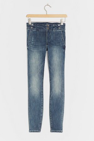 Pilcro Darted High-Rise Skinny Jeans | Anthropologie
