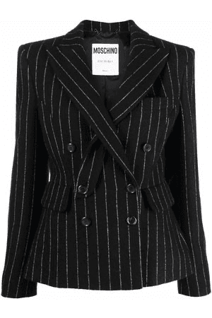 black pin stripe jacket blazer