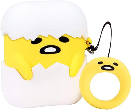 Amazon.com: AirPods Case,Cartoon Cute Soft Silicone Kawaii Airpod Cover,AirPods Accessories Kits Funny Cute Designer AirPods Case for Apple Airpods 2 & 1 Cool Fun Girls Teens Boys Men 3D Lazy Egg: Home Audio & Theater