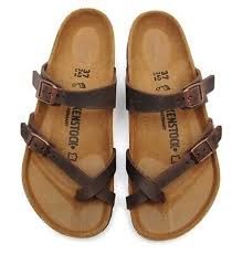 birkenstock, mayari, oiled brown leather sandals