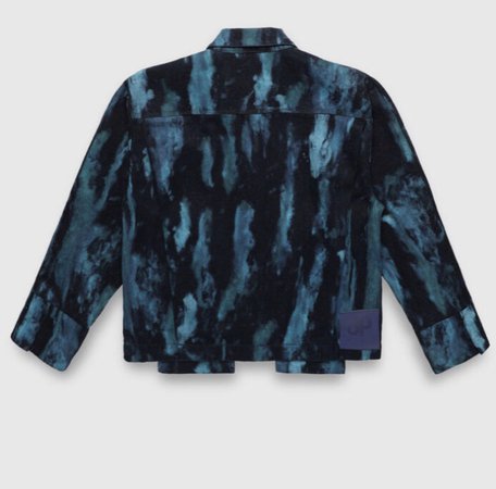 Denim Jacket w/ all over water print