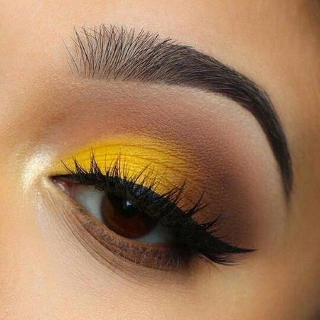 Yellow eyeshadow