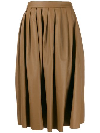 Agnona Pleated Midi Skirt