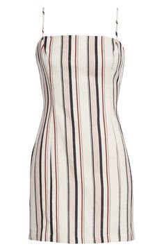 white striped dress