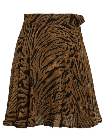 GANNI | Tiger Striped Georgette Skirt | INTERMIX®