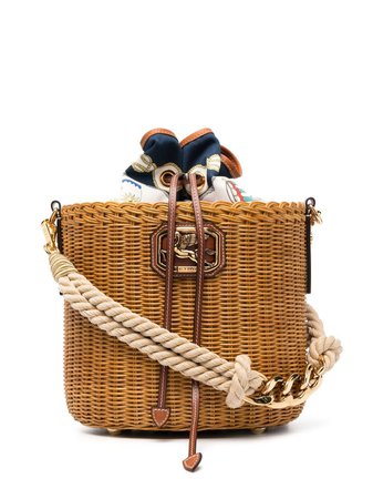 ETRO straw-woven bucket bag - FARFETCH