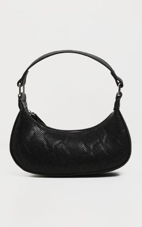 Black Snake Mini Shoulder Bag | Accessories | PrettyLittleThing