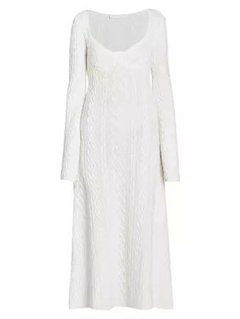 Shop Chloé Fisherman-Knit Bustier Maxi Dress | Saks Fifth Avenue
