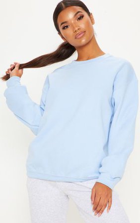 Light Blue Ultimate Oversized Sweater | PrettyLittleThing