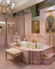 Pink and Gold luxury bathroom
