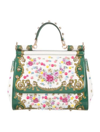 Dolce & Gabbana Sicily Medium Studded Satchel - Handbags - DAG118337 | The RealReal