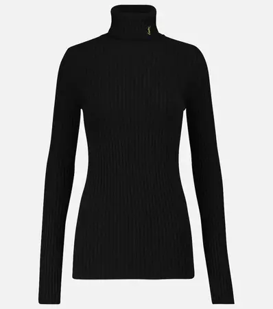 Saint Laurent - Wool and cashmere turtleneck sweater | Mytheresa