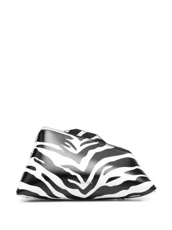 Attico zebra-print clutch