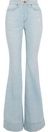Beautiful Distressed High-rise Flared Jeans