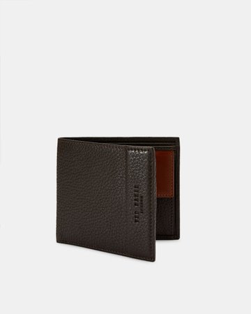 Leather bifold wallet - Chocolate | Wallets | Ted Baker