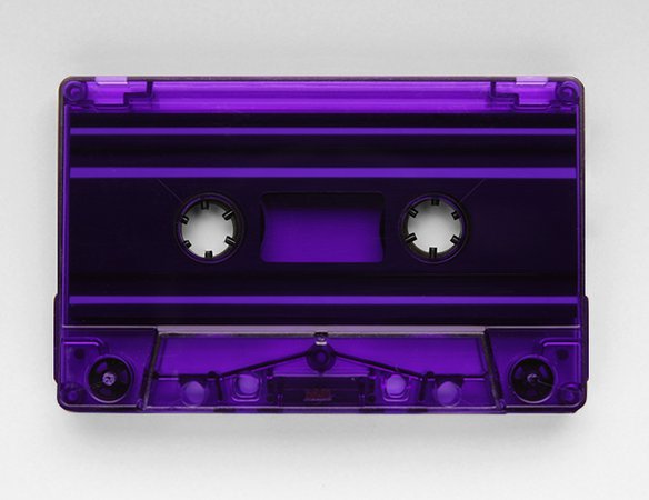 uploader: 16_22 | Purple Transparent Cassette with Black Inlay – Audio Cassette Tape Duplication