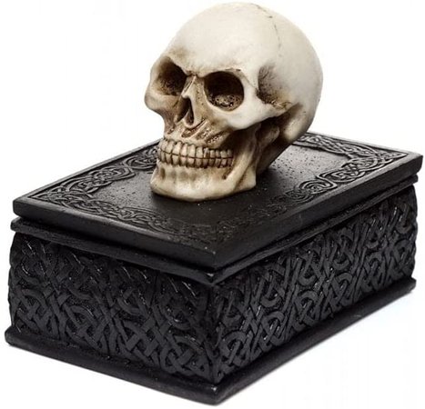 Gothic Homeware Skull Celtic Knotwork Trinket Box : Amazon.co.uk: Home & Kitchen