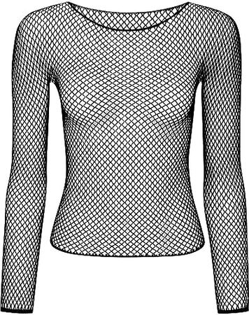 Killstar Hellrazor Gothic Occult Punk Long Sleeve Fishnet Top Shirt KSRA000077 Black at Amazon Women’s Clothing store