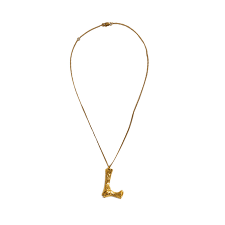 JESSICABUURMAN – ONTYN Letter L Embellished Necklace - Small