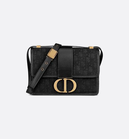 Sac 30 Montaigne Toile jacquard Dior Oblique noir - Sacs - Mode Femme | DIOR