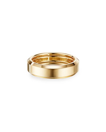 David Yurman Beveled Edge 18k Gold Band Ring
