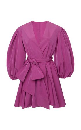 Cotton-Blend Faille Mini Wrap Dress By Valentino | Moda Operandi
