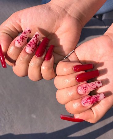 blood splatter nails