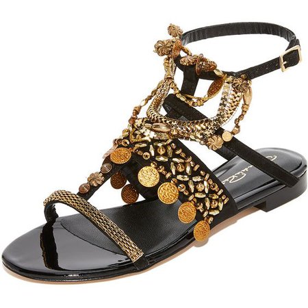 Black Sandal w/ Gold Accessories