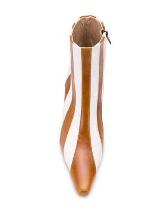 Kalda Lio striped ankle boots brown & white LIO - Farfetch