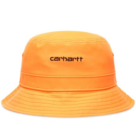 Carhartt WIP Script Bucket Hat Pop Orange & Black | END.