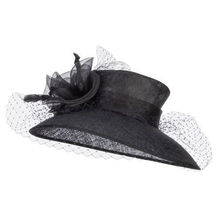 vintage black organza hat