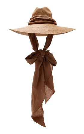 Scarf-Detailed Woven Palm Hat By Johanna Ortiz | Moda Operandi