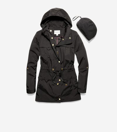black rain jacket