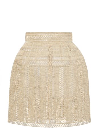Dolce & Gabbana Pointelle-Trimmed Mini Skirt Size: 36