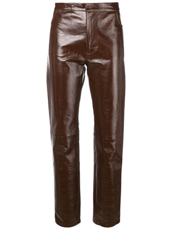 AMI Paris patent leather pants