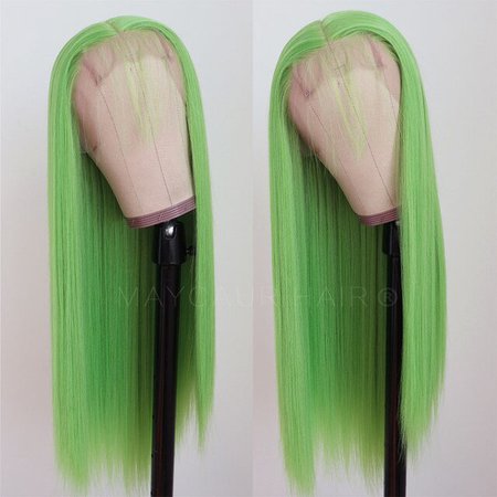 Maycaur Lime Green Pink ace Front Wigs Long Straight Hair 20 Inch Wigs for Black Women Synthetic Lace Front Wigs|Synthetic Lace Wigs| - AliExpress