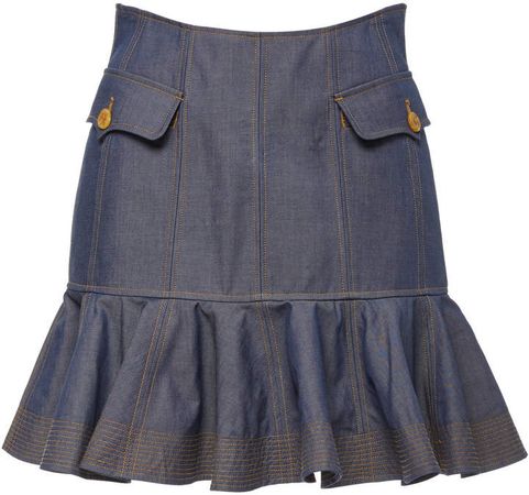 Acler Delton Cotton Flare Mini Skirt