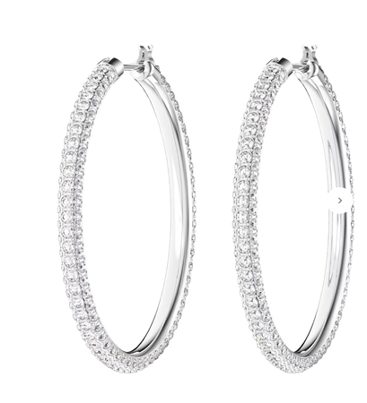 Swarovski diamond hoop earrings
