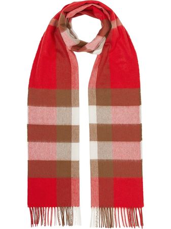 Shop Burberry check cashmere scarf with Express Delivery - FARFETCH