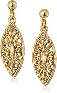 Amazon.com : gold delicate drop earrings filligree