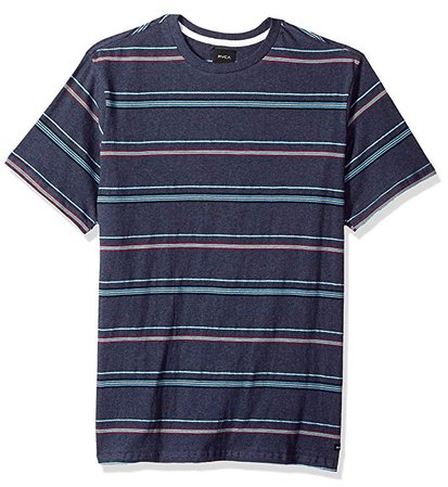 Amazon.com: RVCA Men's Avila Stripe Short Sleeve Crew Neck Shirt: Clothing