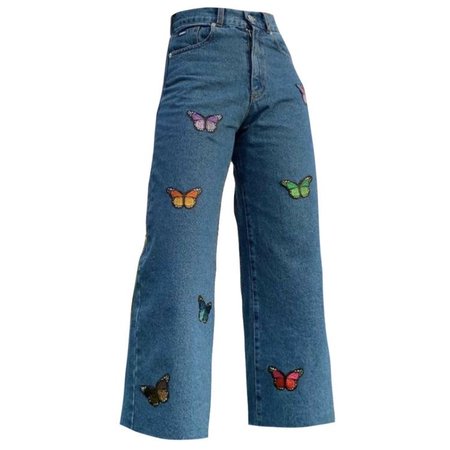 indie butterfly jeans