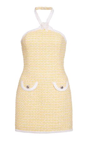 Trim-Detailed Tweed Lurex Mini Dress By Alessandra Rich | Moda Operandi