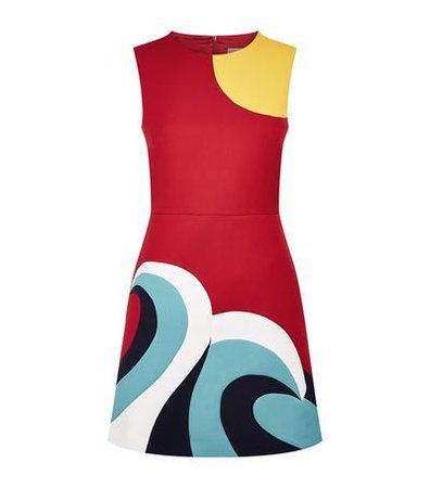 Red Valentino antasia wave candy dress