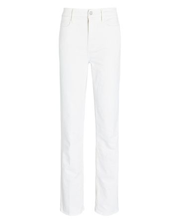 FRAME Le Super High Straight-Leg Jeans In White | INTERMIX®