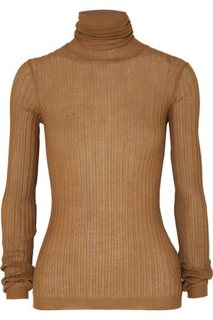Bottega Veneta | Ribbed cotton-blend turtleneck sweater | NET-A-PORTER.COM
