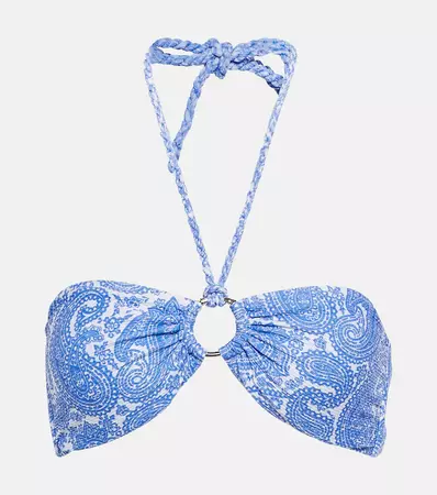 Cap Mala Bandeau Bikini Top in Blue - Heidi Klein | Mytheresa