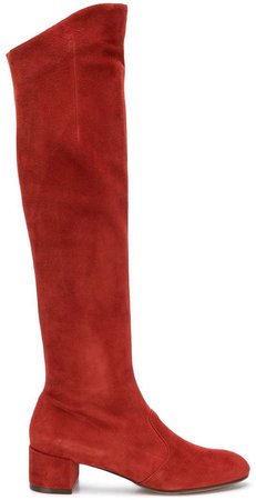 knee high suede boots
