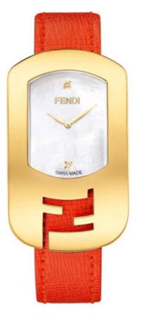 Fendi Gold & Red watch