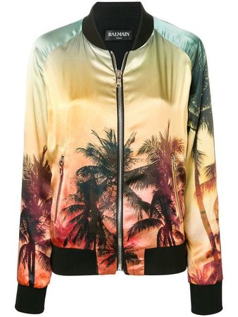 Balmain sunset print bomber jacket $3,418 - Buy Online - Mobile Friendly, Fast Delivery, Price